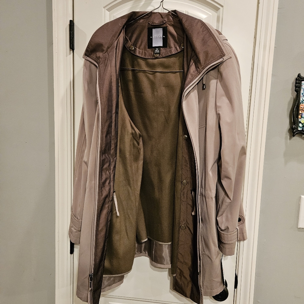 NWT Miss Gallery Water Resistant Removable Liner Bronze Clay Jacket Coat Sz 2X